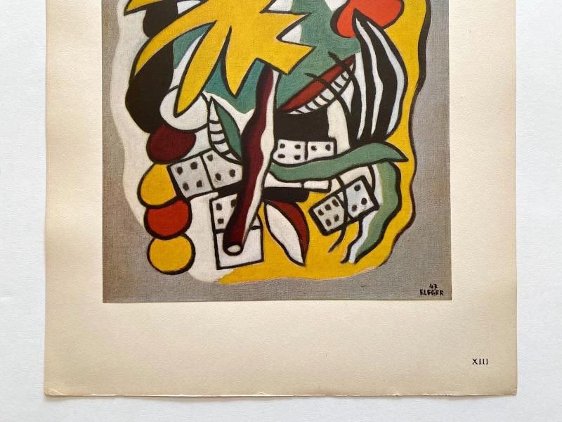 FERNAND LEGER RARE 1948 LMT ED FRENCH LITHOGRAPH PRINT COMPOSITION DOMINOS 1947 - 8