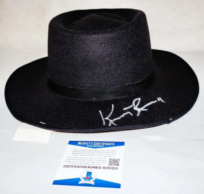 Kurt Russell Autographed Signed Wyatt Earp Tombstone Cowboy Hat Beckett PSA: Industry: Movies,Movie: Tombstone,Signed by: Kurt Russell,Signed: Yes,Autograph Authentication: Beckett,Original/Reproduction: Original,Modified Item: No,Country of Origin: United States