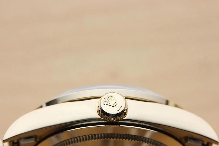 ROLEX MENS DAY DATE PRESIDENT 18238 FACTORY DIAL 18K GOLD WATCH + 1.60 CT BEZEL - 10