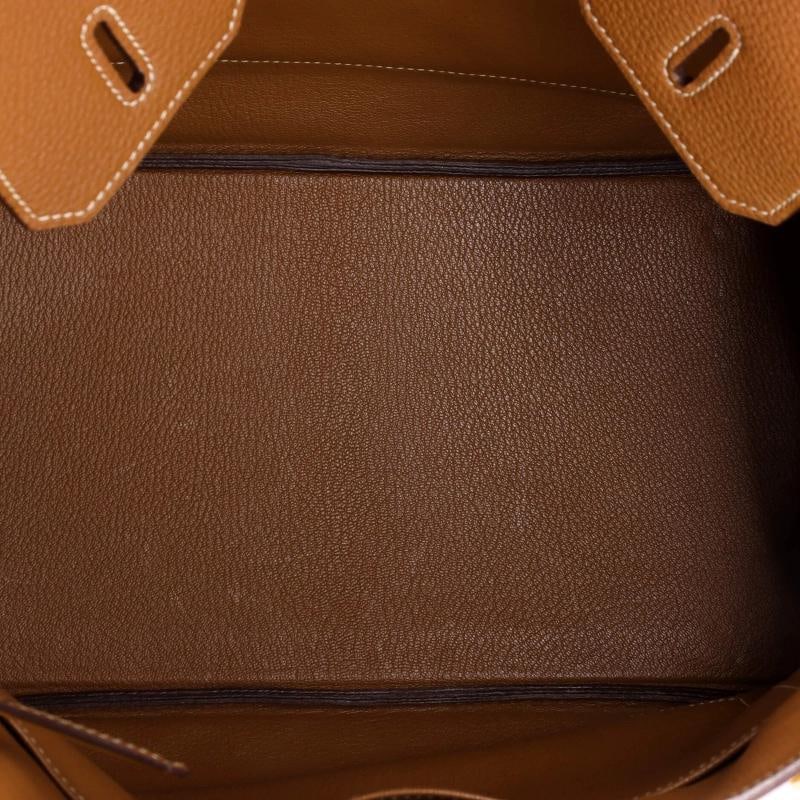 Hermes Birkin Handbag Brown Fjord with Gold Hardware 35 - 6