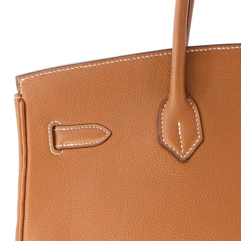Hermes Birkin Handbag Brown Fjord with Gold Hardware 35 - 8