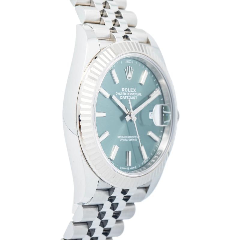 Rolex Datejust 126334 2022 Card SS Mint Green Dial Jubilee Auto Men's Watch 41mm - 3