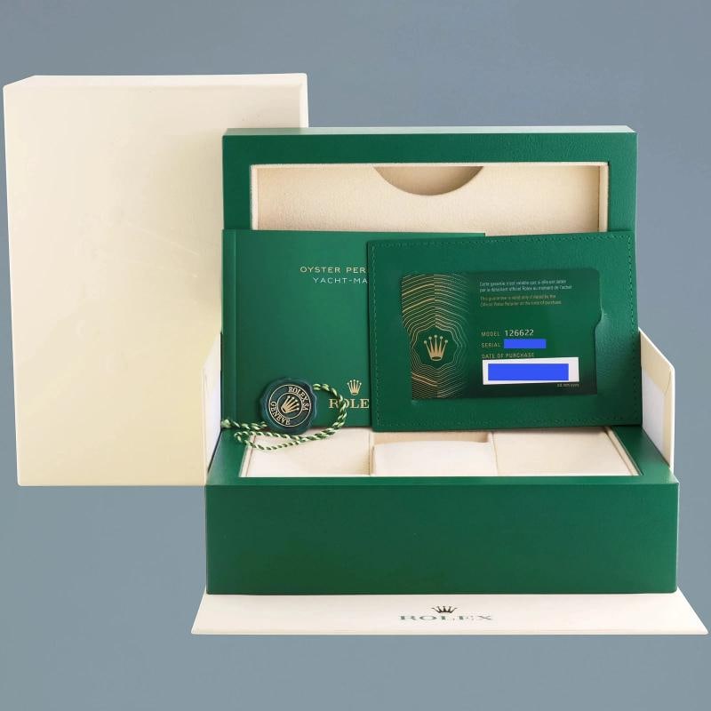 2023 NEW PAPERS Rolex Yacht-Master 126622 Steel Platinum Blue 40mm Watch Box - 7