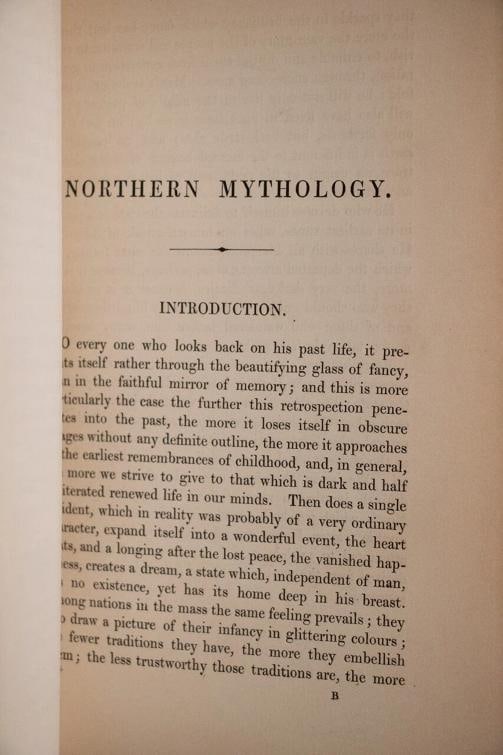 1851 Northern Mythology Odin Thor Loki Witches Fine Leather Bindings 1st Edition - 10
