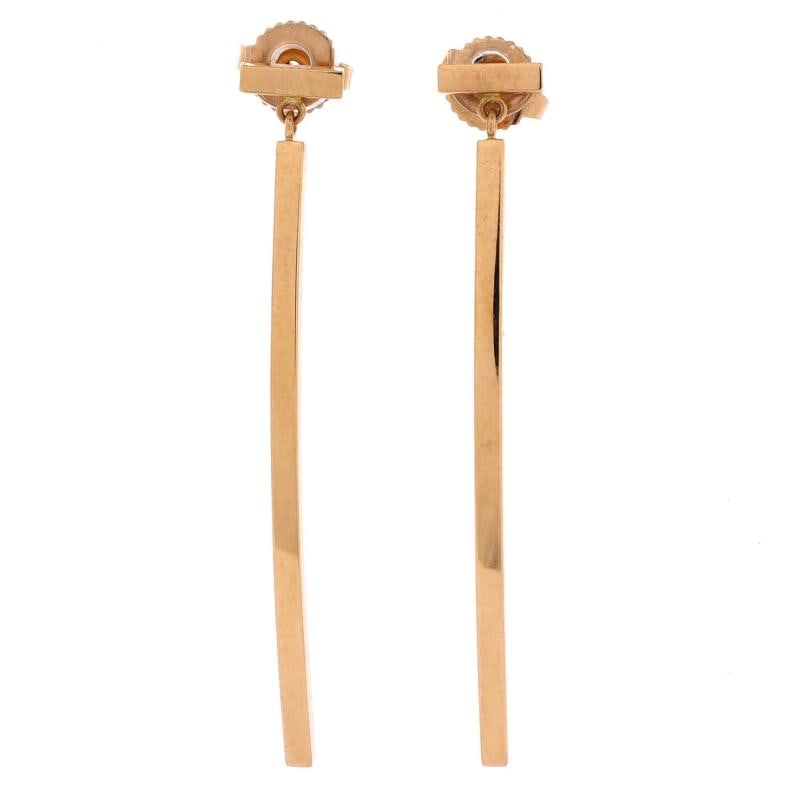 Tiffany & Co. T Wire Bar Earrings 18K Rose Gold: Condition: Pre-owned - Good,Brand: Tiffany & Co.,Main Stone: Unknown,Metal: 18K Rose Gold,Metal Purity: 18K,Style: Earrings,Type: Earrings,Color: Rose Gold,Material: 18K Yellow Gold, 18K Rose Gold Con