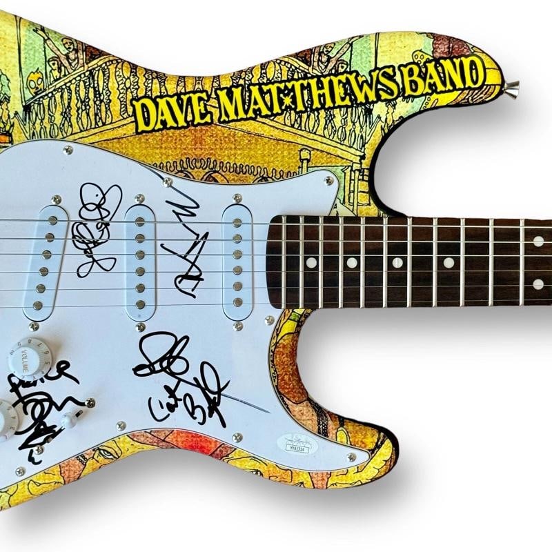 DAVE MATTHEWS Signed Custom Guitar 1/1 JSA COA CARTER STEFAN TIM JEFF RARE BAND - 2
