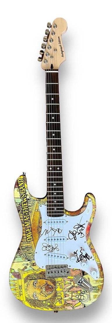 DAVE MATTHEWS Signed Custom Guitar 1/1 JSA COA CARTER STEFAN TIM JEFF RARE BAND - 3