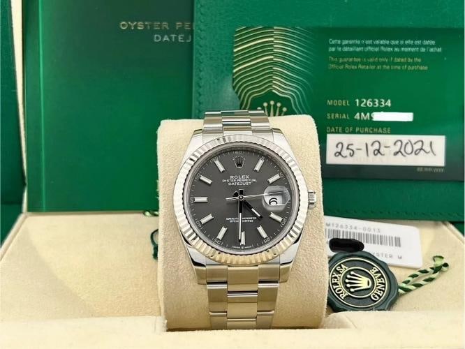 Rolex Datejust 41 126334 Slate Rhodium Dial Stainless Steel Box Paper (1 of 6)