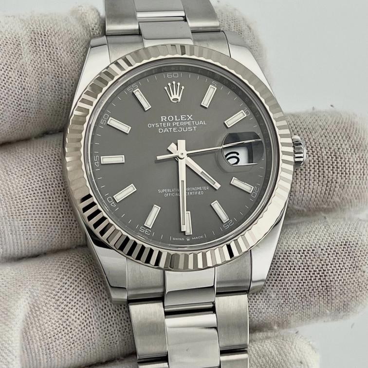 Rolex Datejust 41 126334 Slate Rhodium Dial Stainless Steel Box Paper - 3