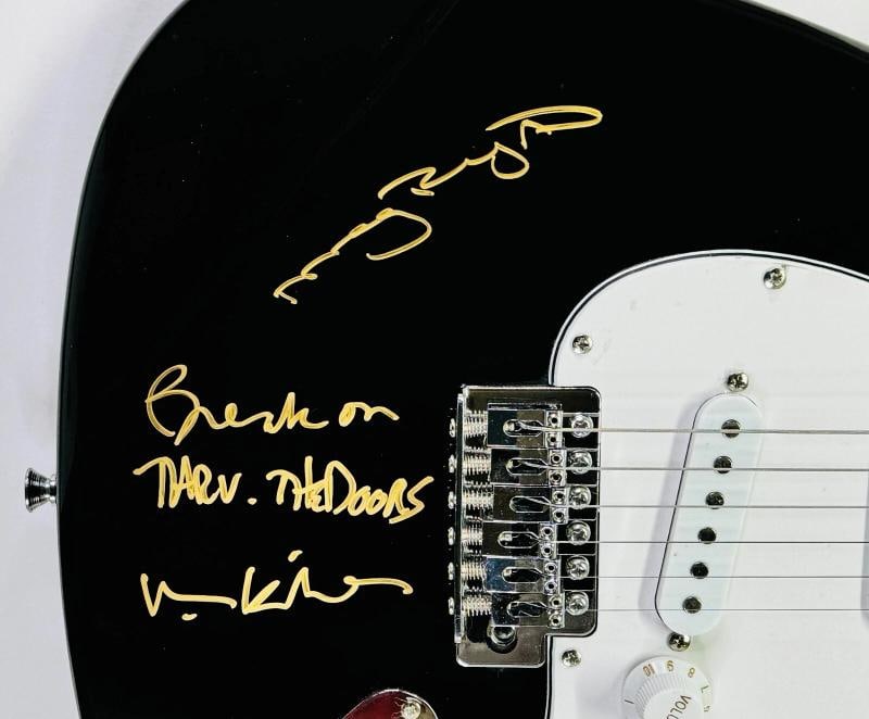 VAL KILMER MEG RYAN Signed Autograph Electric Guitar THE DOORS JSA COA Beckett - 2