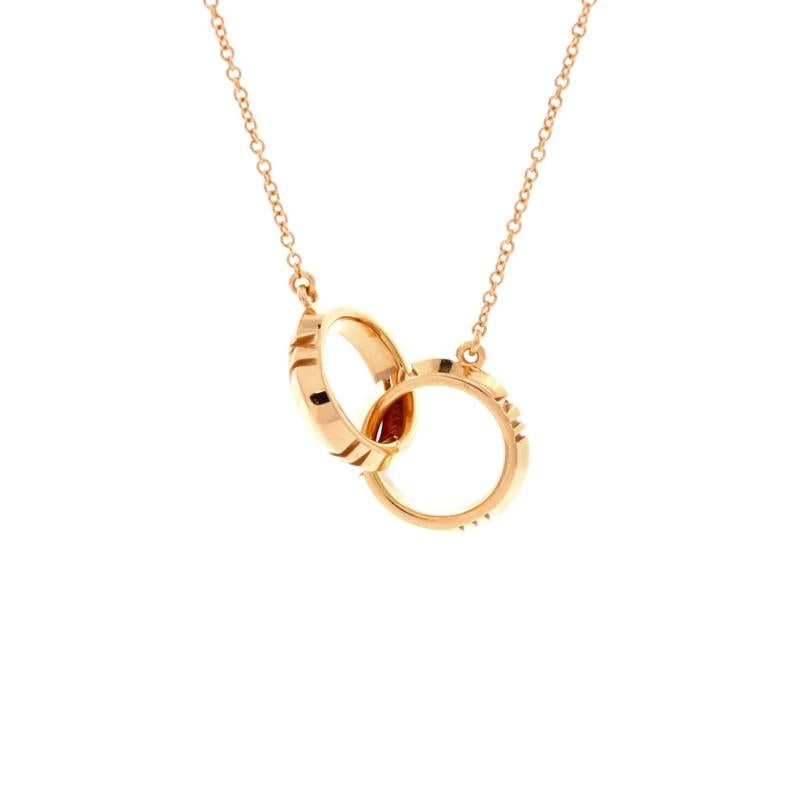 Tiffany & Co. Atlas X Closed Interlocking Pendant Necklace 18K Rose Gold: Condition: Pre-owned - Good,Brand: Tiffany & Co.,Main Stone: Unknown,Metal: 18K Rose Gold,Metal Purity: 18K,Style: Pendant,Type: Necklace,Color: Rose Gold,Material: 18K Rose Gold Condition: