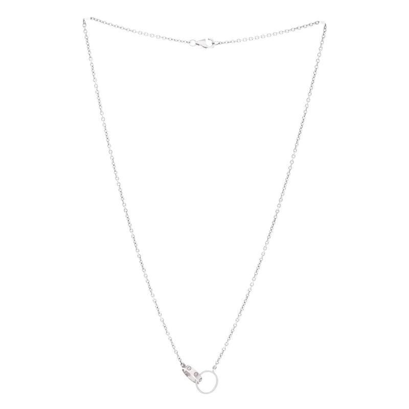 Cartier Love Interlocking Necklace 18K White Gold - 2