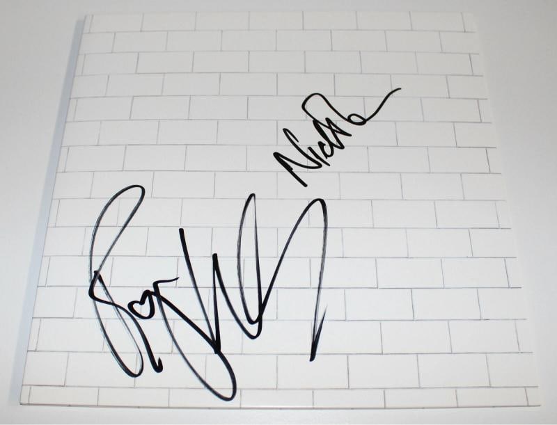 PINK FLOYD ROGER WATERS & NICK MASON BAND SIGNED 'THE WALL' ALBUM RECORD BECKETT - 5