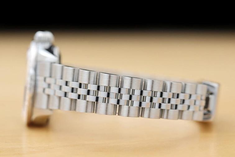 ROLEX LADIES OYSTER PERPETUAL 67180 PINK ARABIC DIAL DIAMOND BEZEL STEEL WATCH - 5