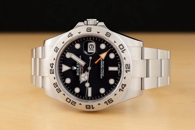 2012 CARD ROLEX EXPLORER II 216570 42MM BLACK GMT STAINLESS STEEL DATE WATCH - 3
