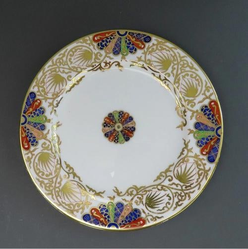 Beautiful Set 8 Antique Spode Copeland Imari Fan Dinner Plates Great Condition - 2