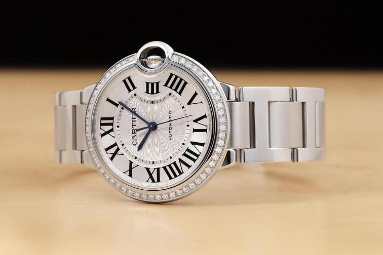 2018 CARTIER BALLON BLEU 36MM W4BB0017 SILVER ROMAN DIAMOND STEEL WATCH - 2