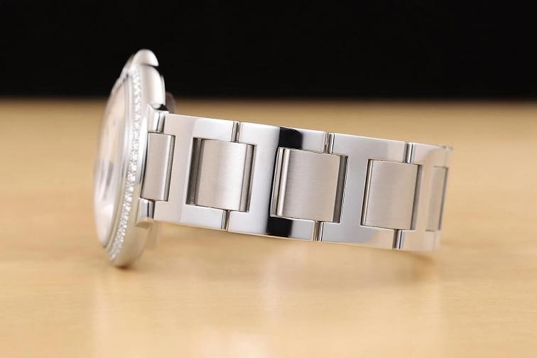 2018 CARTIER BALLON BLEU 36MM W4BB0017 SILVER ROMAN DIAMOND STEEL WATCH - 5