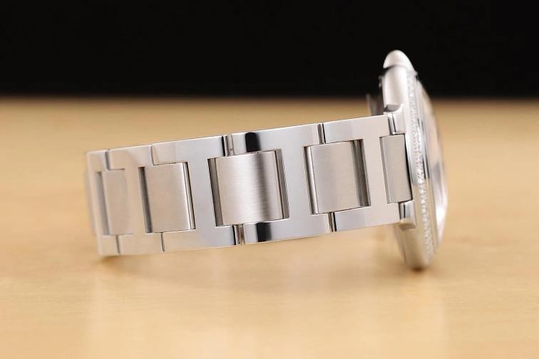 2018 CARTIER BALLON BLEU 36MM W4BB0017 SILVER ROMAN DIAMOND STEEL WATCH - 9