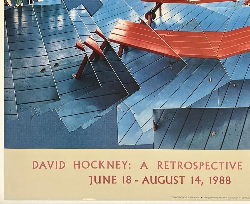 Original Vintage Poster HOCKNEY RETROSPECTIVE Metropolitan Museum of Art 1988 OL - 4