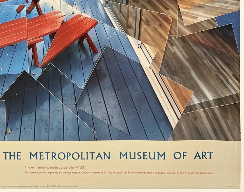 Original Vintage Poster HOCKNEY RETROSPECTIVE Metropolitan Museum of Art 1988 OL - 5