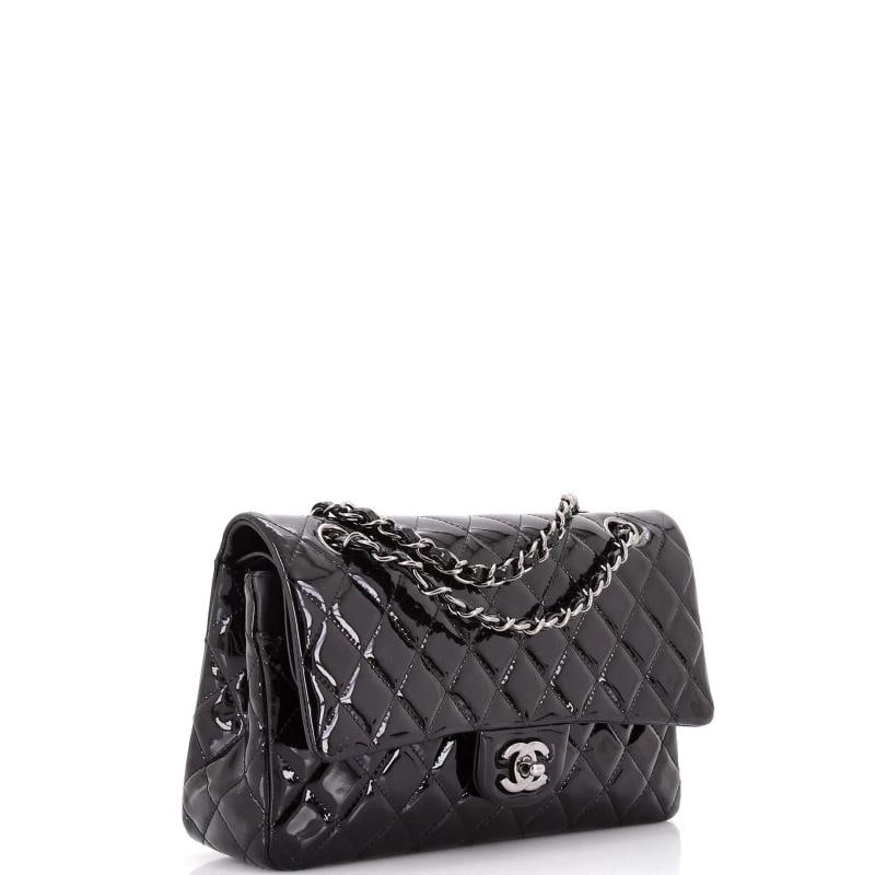 Chanel Classic Double Flap Bag Quilted Patent Medium - 2