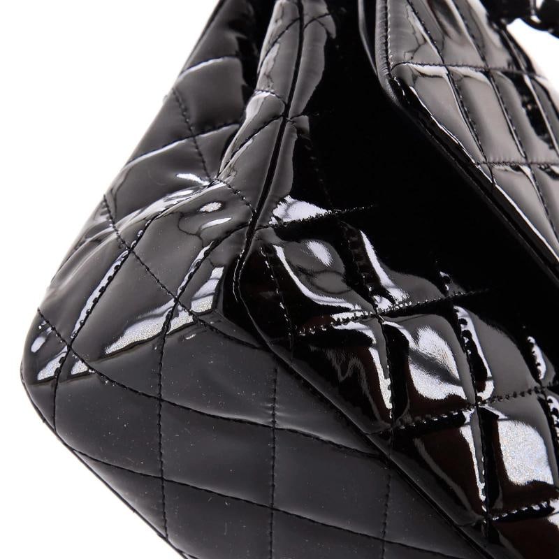 Chanel Classic Double Flap Bag Quilted Patent Medium - 6