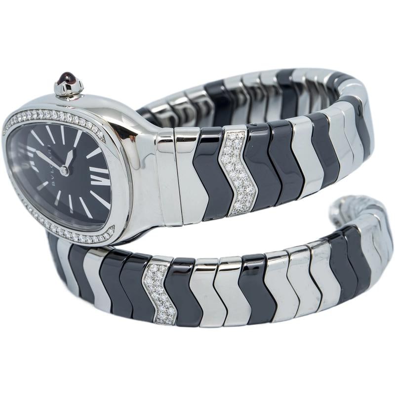 Bvlgari Serpenti 102129 2017 Complete Stainless Steel Black Ceramic Quartz 35mm Box and Papers - 3