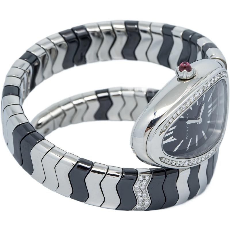 Bvlgari Serpenti 102129 2017 Complete Stainless Steel Black Ceramic Quartz 35mm Box and Papers - 4