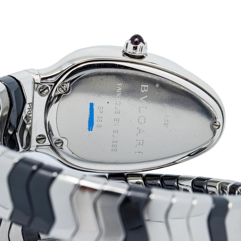 Bvlgari Serpenti 102129 2017 Complete Stainless Steel Black Ceramic Quartz 35mm Box and Papers - 6