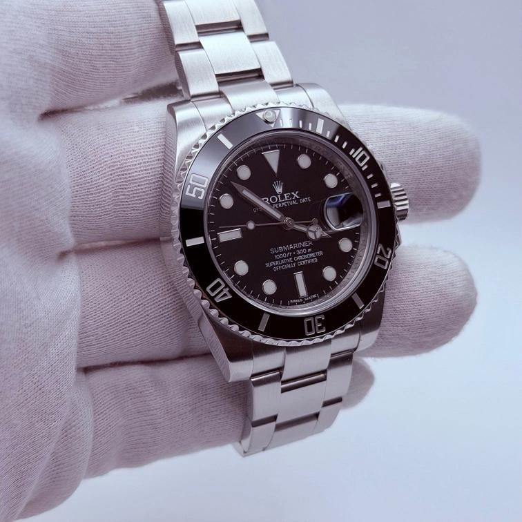 Rolex Submariner 116610 40mm Black Ceramic Steel Box Papers Service Card - 10