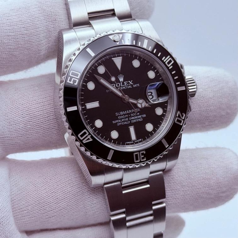 Rolex Submariner 116610 40mm Black Ceramic Steel Box Papers Service Card - 8