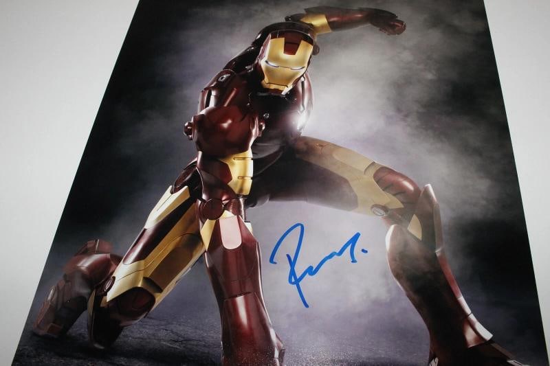 ROBERT DOWNEY JR SIGNED AVENGERS 'IRON MAN' 12x18 MOVIE POSTER BECKETT BAS COA - 3