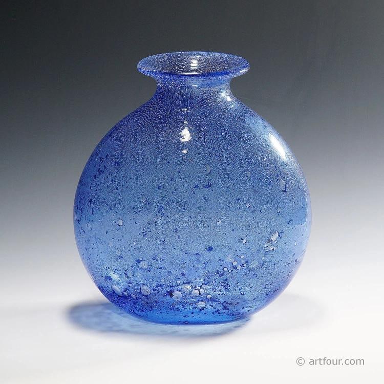 Monumental Ercole Barovier - Barovier & Toso Efeso Blue Vase 1964 - 4
