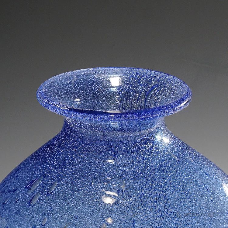 Monumental Ercole Barovier - Barovier & Toso Efeso Blue Vase 1964 - 6