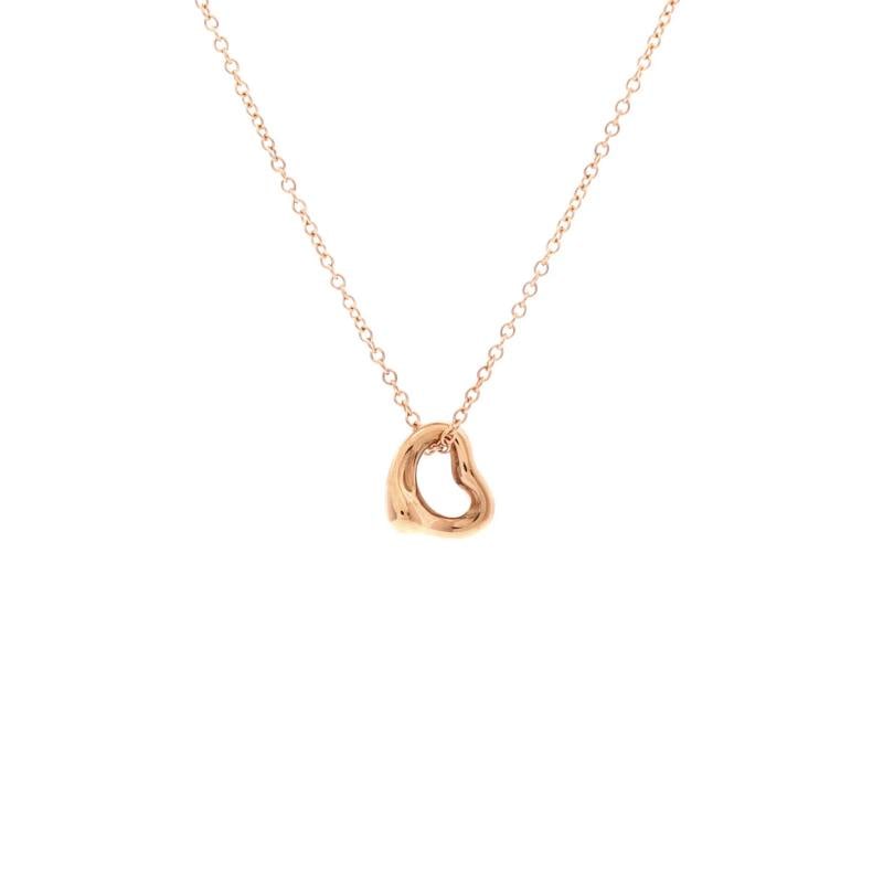 Tiffany & Co. Elsa Peretti Open Heart Pendant Necklace 18K Rose Gold 7mm: Condition: Pre-owned - Good,Brand: Tiffany & Co.,Main Stone: Unknown,Metal: 18K Yellow Gold,Metal Purity: 18K,Style: Pendant,Type: Necklace,Color: Rose Gold,Material: 18K Rose Gold
