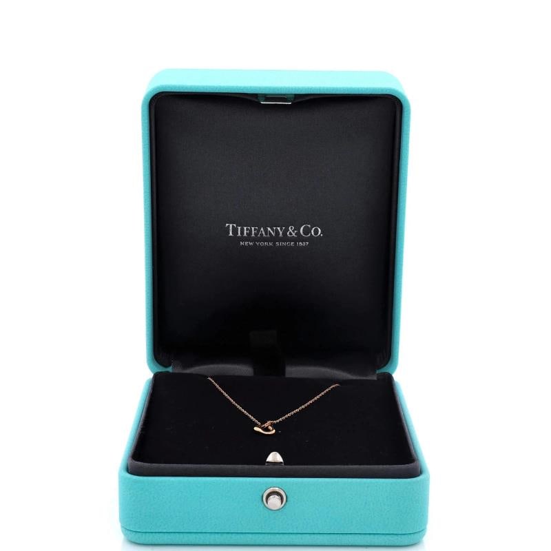Tiffany & Co. Elsa Peretti Open Heart Pendant Necklace 18K Rose Gold 7mm - 2