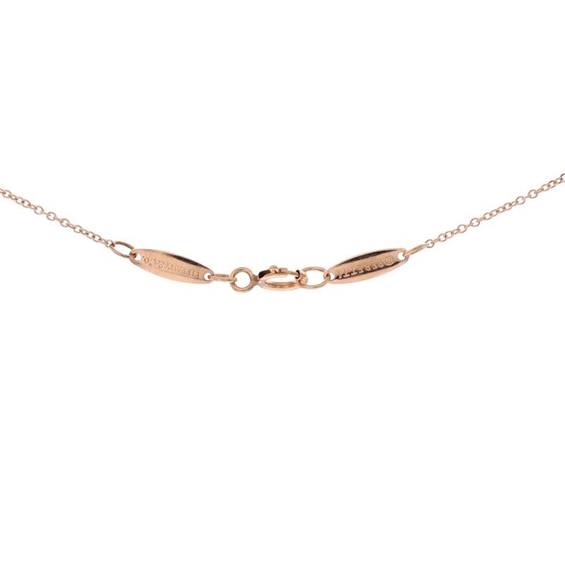 Tiffany & Co. Elsa Peretti Open Heart Pendant Necklace 18K Rose Gold 7mm - 4
