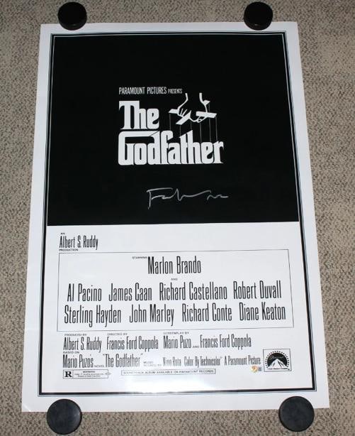 FRANCIS FORD COPPOLA SIGNED THE GODFATHER FULL-SIZE F/S MOVIE POSTER BECKETT COA (1 of 7)