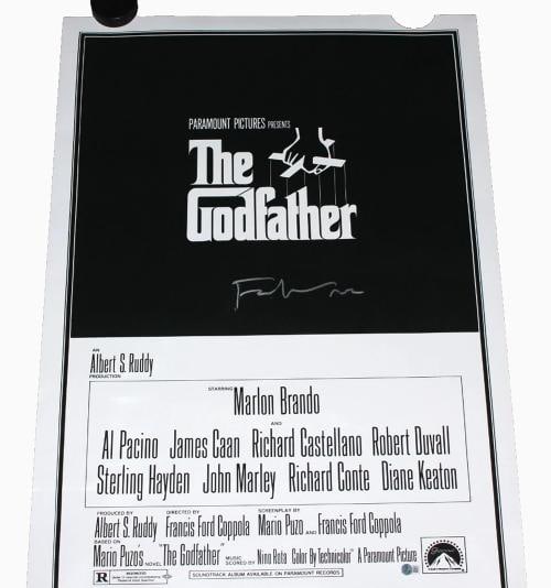 FRANCIS FORD COPPOLA SIGNED THE GODFATHER FULL-SIZE F/S MOVIE POSTER BECKETT COA - 5