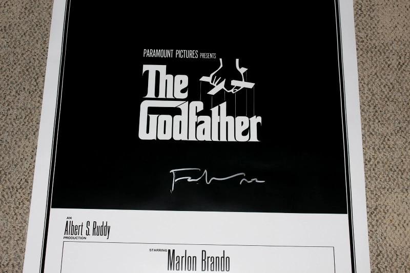 FRANCIS FORD COPPOLA SIGNED THE GODFATHER FULL-SIZE F/S MOVIE POSTER BECKETT COA - 6