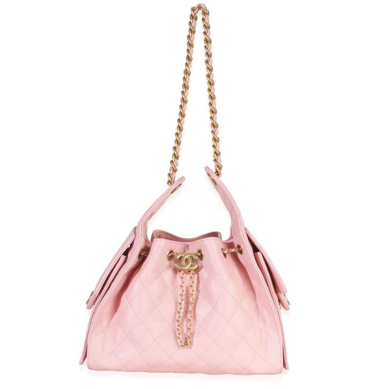 Chanel Pink Quilted Caviar Small Chanel 25 Hobo Handbag - 6