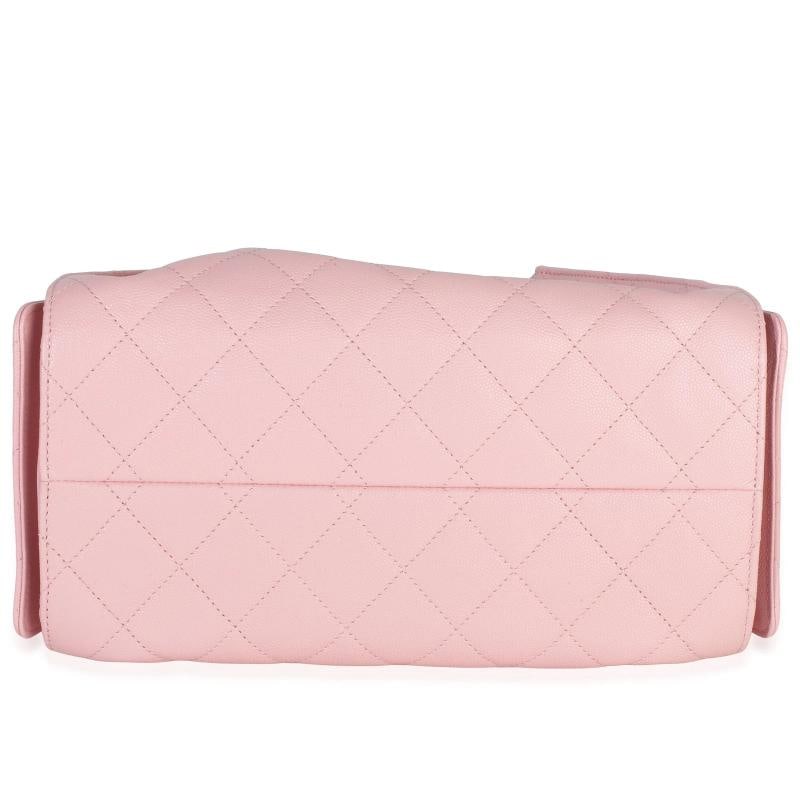 Chanel Pink Quilted Caviar Small Chanel 25 Hobo Handbag - 9