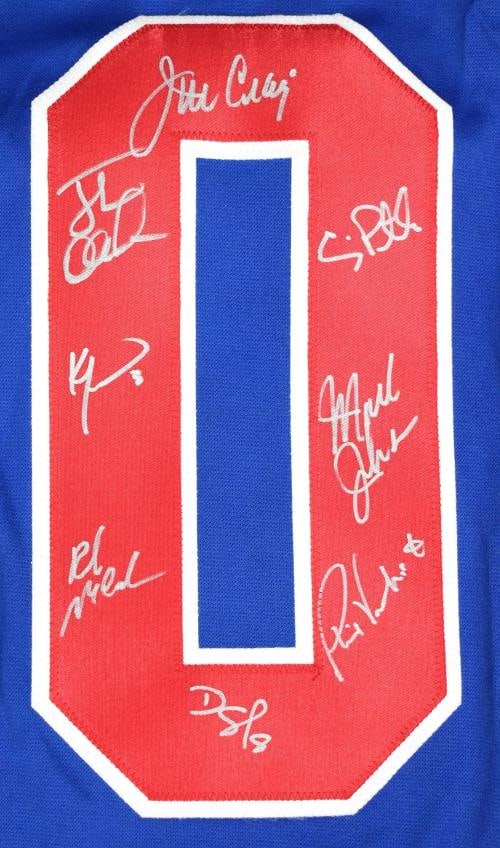 1980 Miracle on Ice Team USA Signed Blue Pro Style Jersey 18 Sigs Beckett LOA - 2