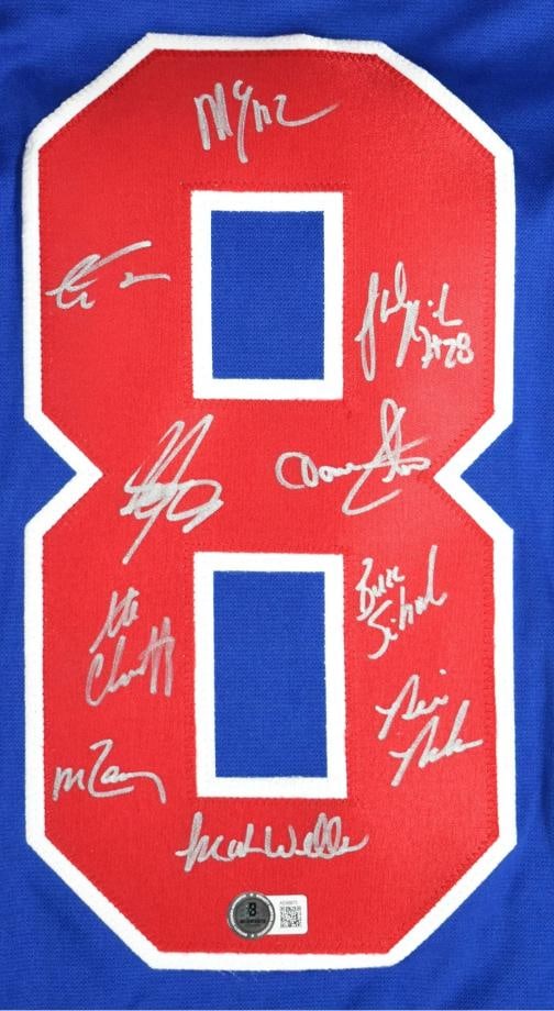 1980 Miracle on Ice Team USA Signed Blue Pro Style Jersey 18 Sigs Beckett LOA - 3