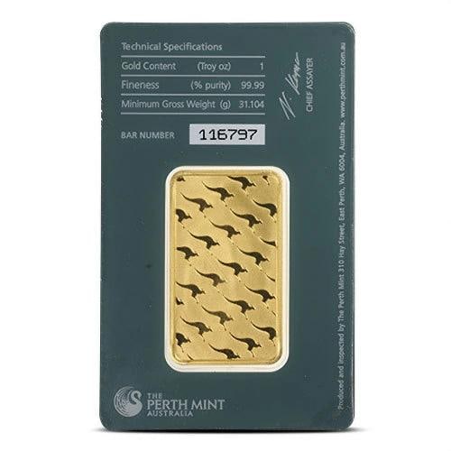 1 oz Perth Mint Gold Bar (Classic Assay) - 2