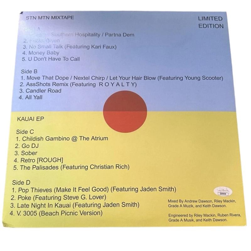 Childish Gambino Donald Glover Autographed STN MTN / Kauai Vinyl Album JSA LOA - 7