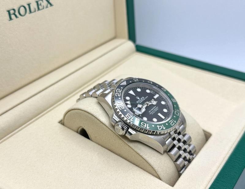 2025 Rolex GMT Master II Sprite 126720VTNR Black and Green Bezel Steel Box Paper - 5