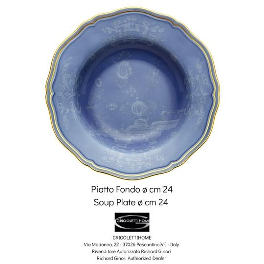 Richard Ginori Oriente Italiano Pervinca Porcelain Dinner Plates Set 18 - 3