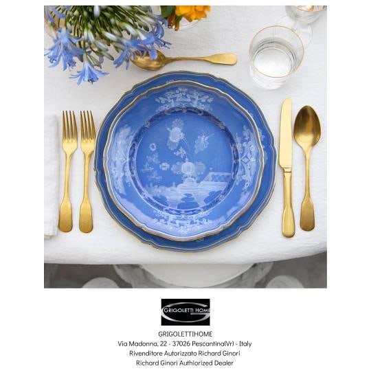 Richard Ginori Oriente Italiano Pervinca Porcelain Dinner Plates Set 18 - 5